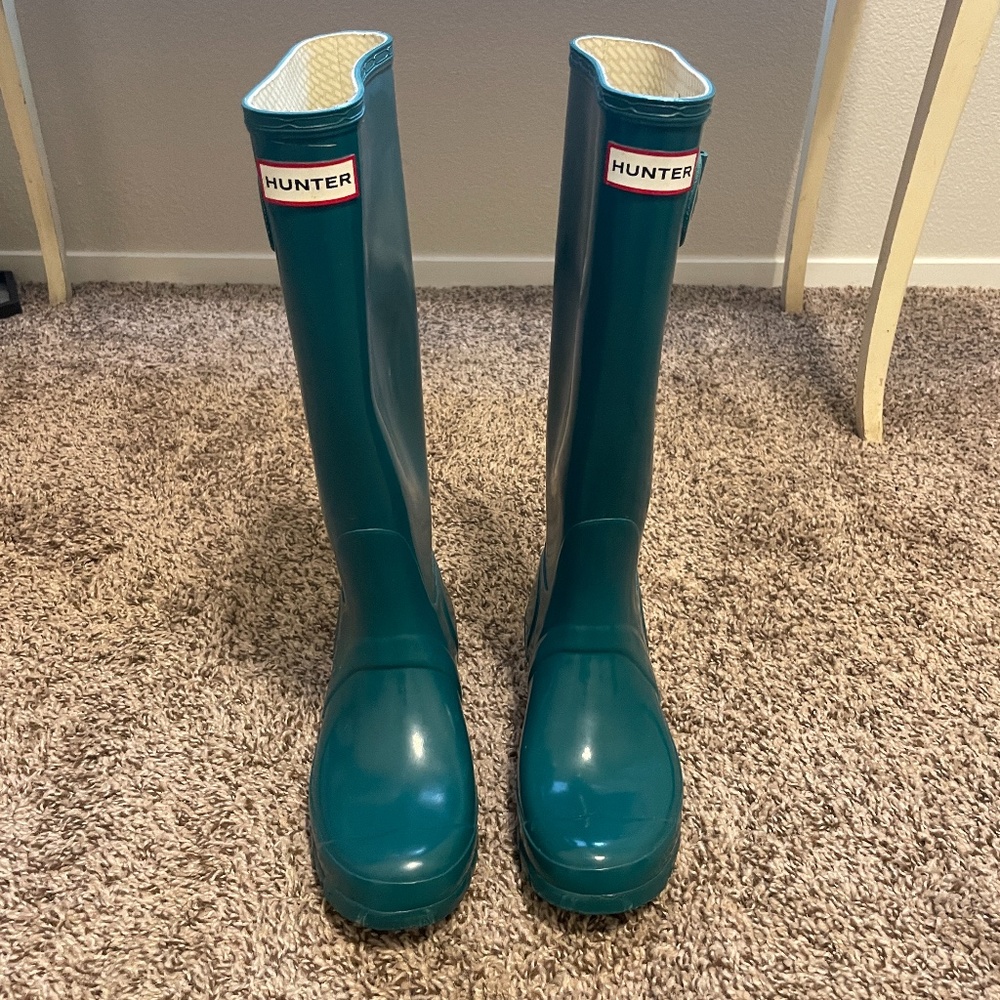 Hunter Teal Rain Boots